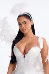 Heavenly Hottie 4 Piece Costume Set - White