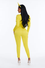 Lala Lust 4 Piece Costume Set - Yellow