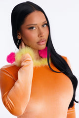 Moustache Mischief Cutie 3 Piece Costume Set - Orange