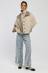 PREORDER - Colette Oversized Trench Jacket in Khaki