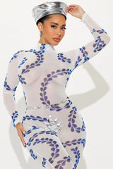 Tequila Tasting Cutie 3 Piece Costume Set - White/Blue