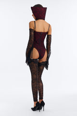 Bloodlust Beauty 5 Piece Costume Set - Black/Red