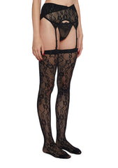 Pull You Close Garter Set - Black