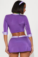 Mystery Diva 4 Piece Costume Set - Purple