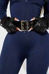 You Better Behave Jumpsuit 3 Piece Costume Set - Navy/combo