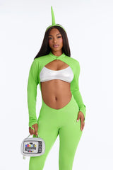 Flirty Green 4 Piece Costume Set - Green