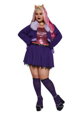 Plus Werewolf High School Student Costume And Wig Set