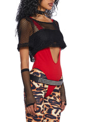 Glam Rock Wig & Costume