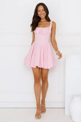 Dreamy Daze Bubble Mini Dress Pink