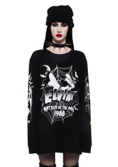 Webbed Witch Oversized Top