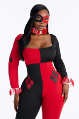 Comic Queen 4 Piece Costume Set - Red/combo