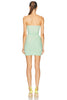 Strapless Mini Dress In Green Lily