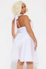 Bombshell Babe 2 Piece Costume Set - White
