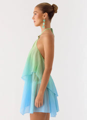 Twin Flame Mini Dress - Sea Ombre
