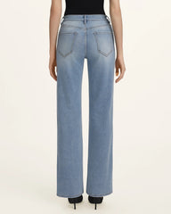 The Celestial Pearl Petal Straight Jeans - Pale Blue Eyes