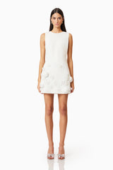 Lilydale Shift Mini Dress In White