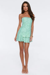 Entrance Only Strapless Mini Dress Mint