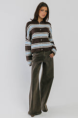 Emilia Striped Sweater in Brown