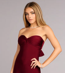 Madeline Strapless Tie-Back A-Line Dress