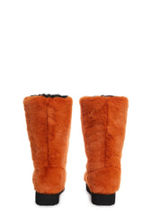 Plush Pumpkin Slipper Boots