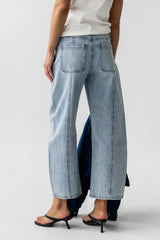 Kessie Rhinestone Barrel Jeans