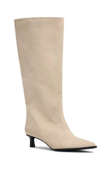 Juliette Knee High Boots Tan Faux Suede