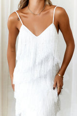 To Be Desired Midi Dress White