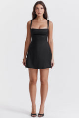 black mini dress