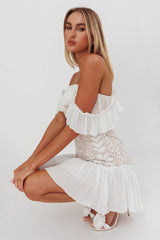 Dreamy Off-Shoulder Mini Dress White