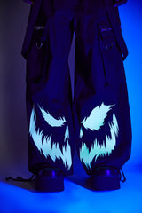 Ghoulish Glow In The Dark Wide Leg Pants