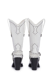 Pace Of Nature Cowboy Boots - White