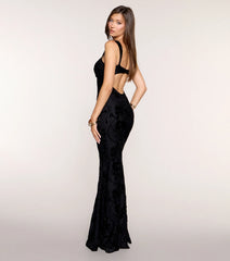 Celina Open Back Velvet Mermaid Dress