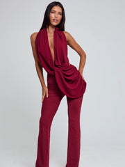 Arlen Jumpsuit Burgundy