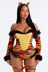 Pounce On Me 3 Piece Costume Set - Orange/combo