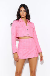 Classic Tweed Jacket Pink