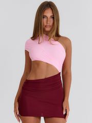 Islan Mini Dress Pink/Burgundy