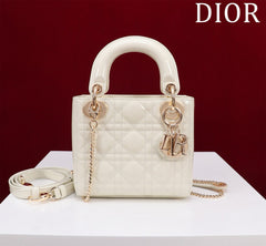 Mini Lady 17 My ABC White Patent Calfskin