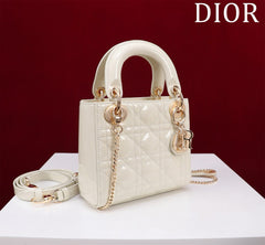 Mini Lady 17 My ABC White Patent Calfskin