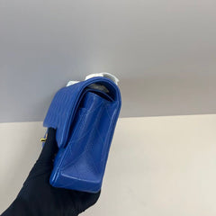 Chanel 2025 Classic Flap Bag 25cm Blue Lambskin