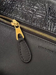 Clicca Shoulder Bag Medium Black Arena Lambskin