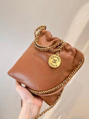 CC Hobo Mini 20cm Brown Caviar GHW