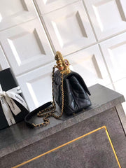 CC Mini Coco Handbag 19cm Black Calfskin