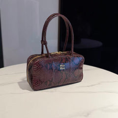 Miu Beau Bag 30cm Python-Printed Ayers Leather