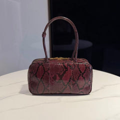Miu Beau Bag 30cm Python-Printed Ayers Leather