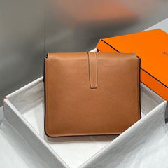 HM Steve Light Junior Messenger Bag Tan Togo Calfskin