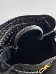 BV Andiamo Tote Bag 42cm Black Patent Cowhide Leather
