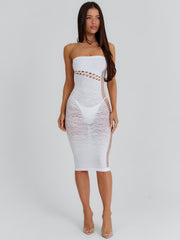 Jemimah Midi Dress White