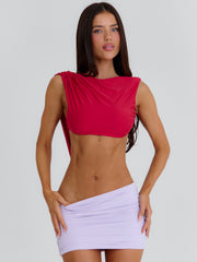 Kacey Mini Dress Red Lilac