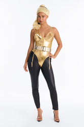 Ambition In Heels 5 Piece Costume Set - Gold