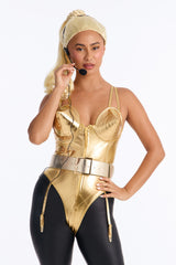 Ambition In Heels 5 Piece Costume Set - Gold